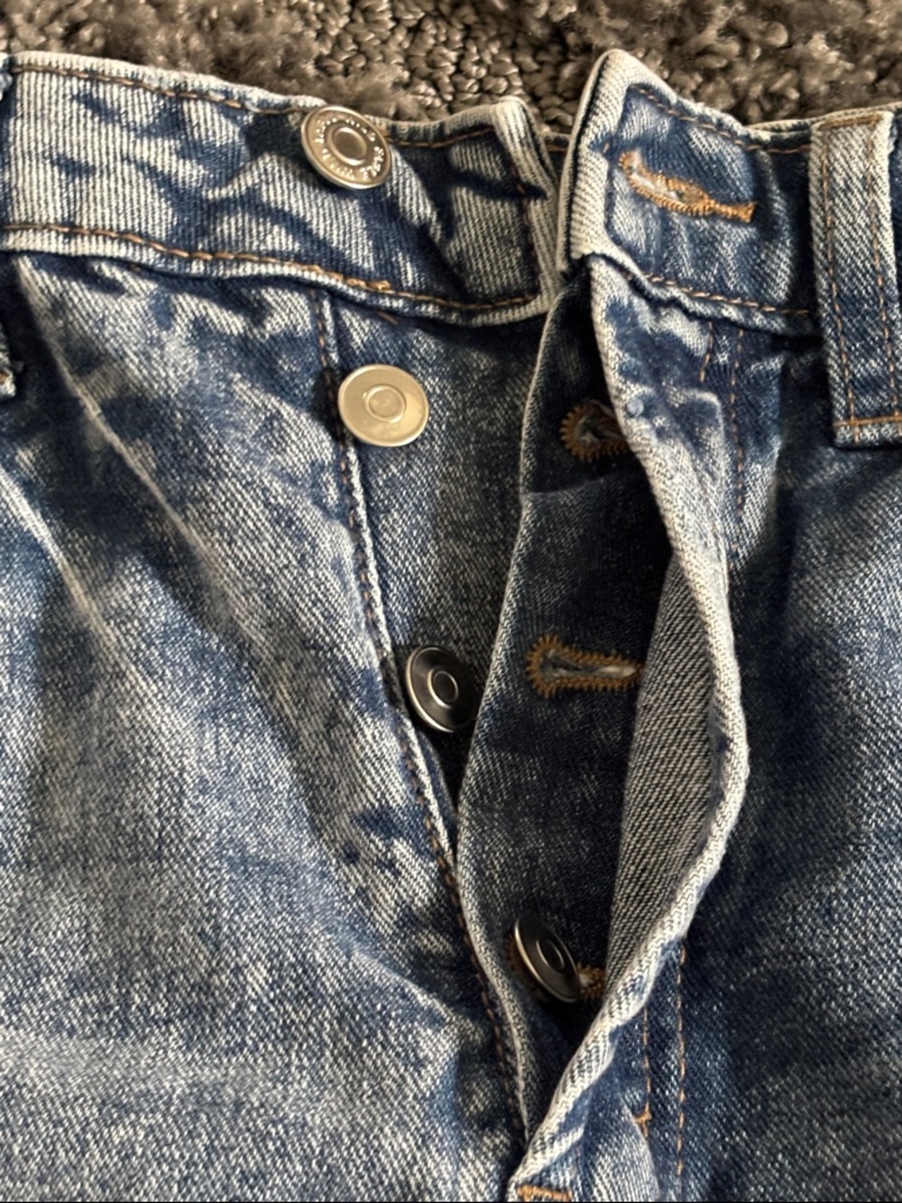 Wild Fable size 6 button down High-Rise Distressed Denim Shorts - Picture 11 of 11